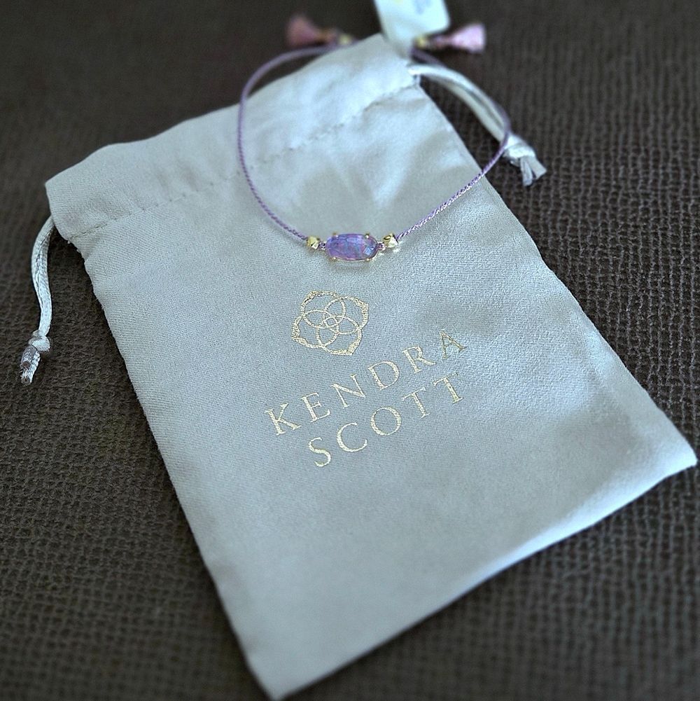 Kendra Scott "Everlyne" Friendship👭 Bracelet In Lilac💜 Abalone - NWT - Picture 3 of 16